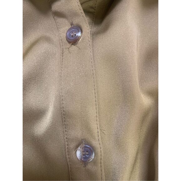 Mable Midi Dress Short Sleeve Button Down Tie Waist Size Medium - Picture 4 of 8